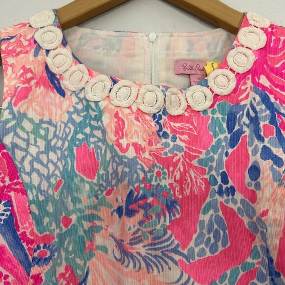 Lilly Pulitzer Dress Women Medium Multicolor Mini Mila Shift Vacation Beach - Picture 3 of 7